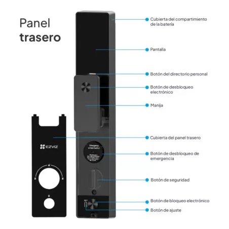 Cerradura Inteligente EZVIZ DL50FVS – Reconocimiento Facial 3D, Huella, WiFi, Bluetooth y Cámara