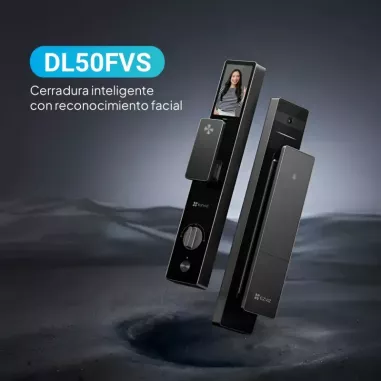 Cerradura Inteligente EZVIZ DL50FVS – Reconocimiento Facial 3D, Huella, WiFi, Bluetooth y Cámara