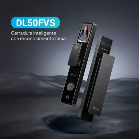 Cerradura Inteligente EZVIZ DL50FVS – Reconocimiento Facial 3D, Huella, WiFi, Bluetooth y Cámara