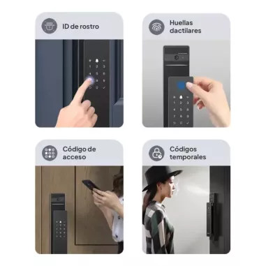 Cerradura Inteligente EZVIZ DL50FVS – Reconocimiento Facial 3D, Huella, WiFi, Bluetooth y Cámara