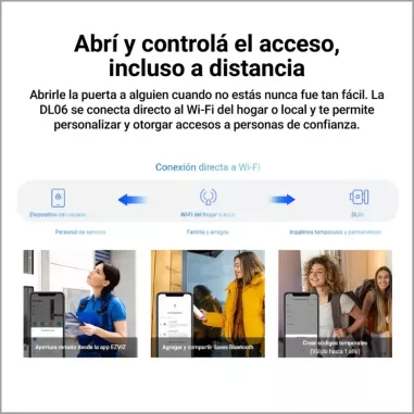 Cerradura Inteligente EZVIZ DL06 – Huella Digital, Contraseña, Tarjeta, WiFi y Bluetooth