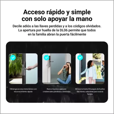 Cerradura Inteligente EZVIZ DL06 – Huella Digital, Contraseña, Tarjeta, WiFi y Bluetooth