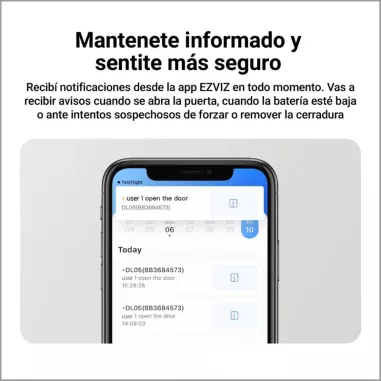 Cerradura Inteligente EZVIZ DL06 – Huella Digital, Contraseña, Tarjeta, WiFi y Bluetooth