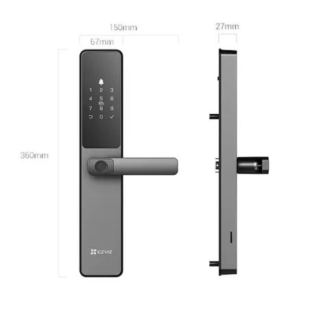 Cerradura Inteligente EZVIZ DL05 – Huella Digital, Contraseña, Tarjeta, WiFi y Bluetooth