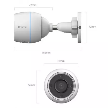 Cámara EZVIZ H3C – Full HD, Exterior, Visión Nocturna y Detección Inteligente de Personas