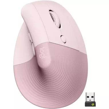 Mouse Logitech Lift Vertical - Ergonómico, Inalámbrico - Rosa
