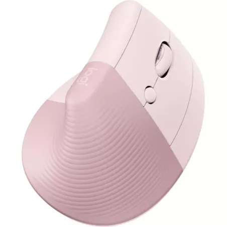 Mouse Logitech Lift Vertical - Ergonómico, Inalámbrico - Rosa