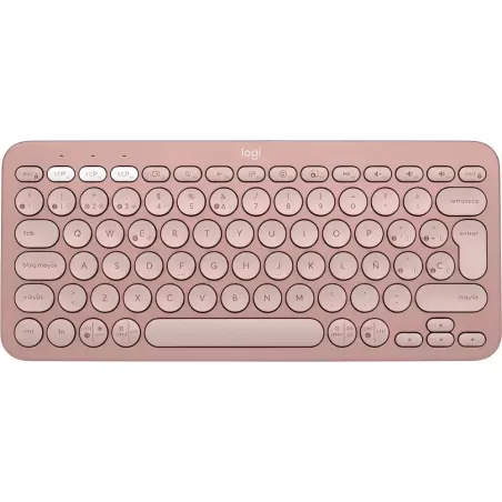 Teclado Logitech K380S Bluetooth - Rosa