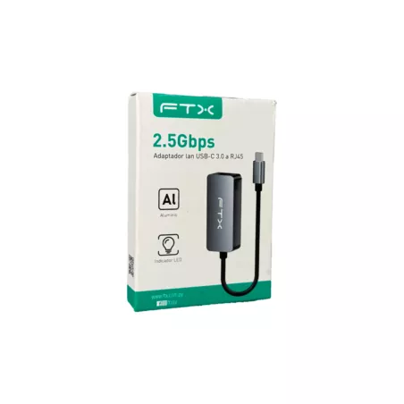 Adaptador FTX USB-C a RJ45 2.5Gbps - Gris