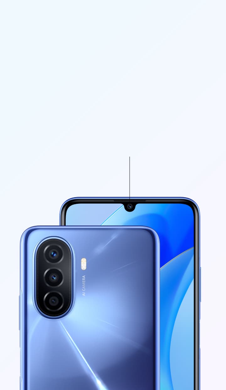 HUAWEI nova Y70 + Configuración de tirple cámara