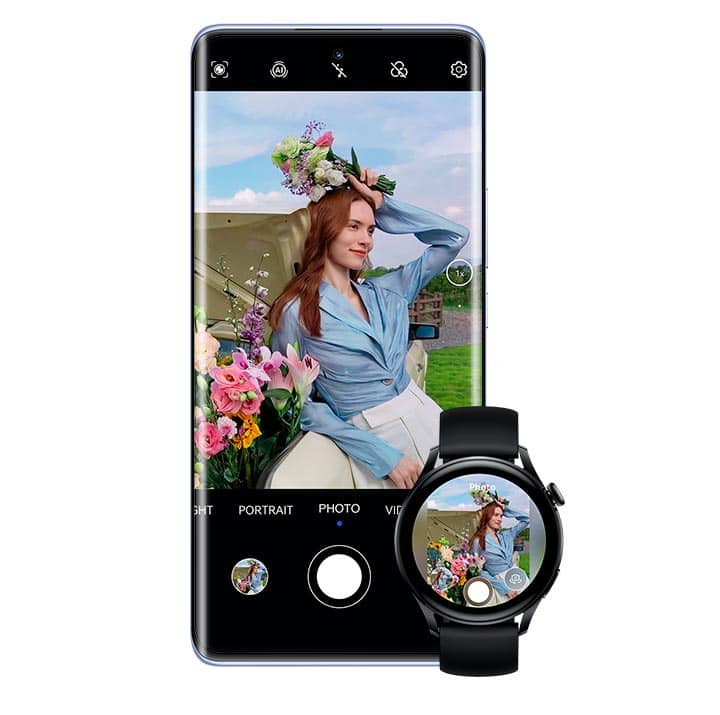 HUAWEI nova 9 + Previsualizacion de fotos con reloj