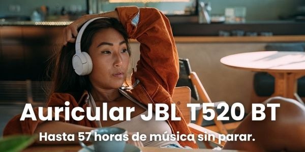 JBL T520BT: sonido JBL Pure Bass, comodidad total y autonomía imbatible